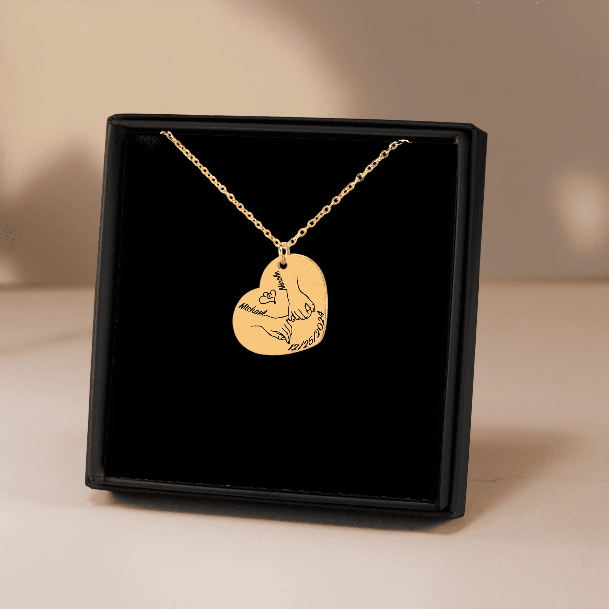 Heart Necklace - Our First Christmas Together