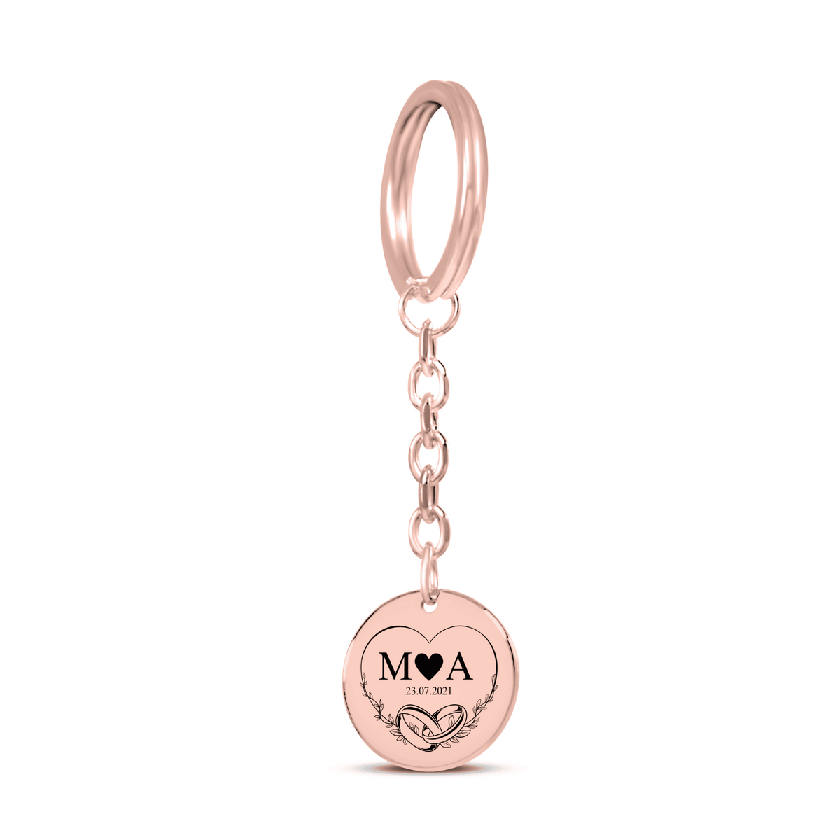 Coin Keychain - Eternal Love Initials