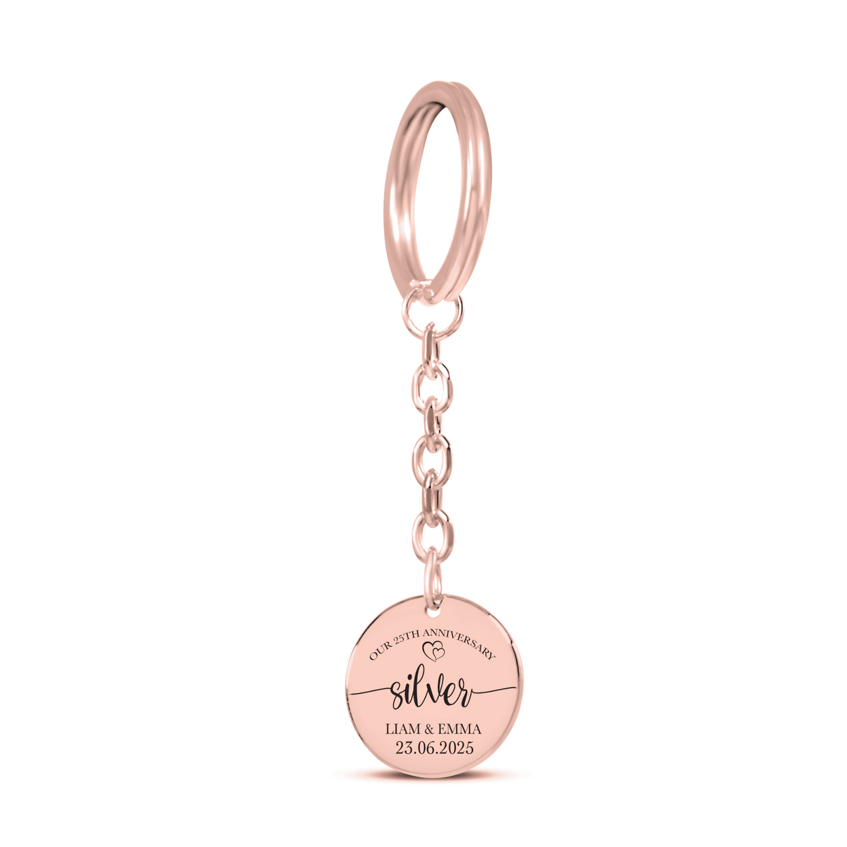 Coin Keychain - 25th Silver Anniversary