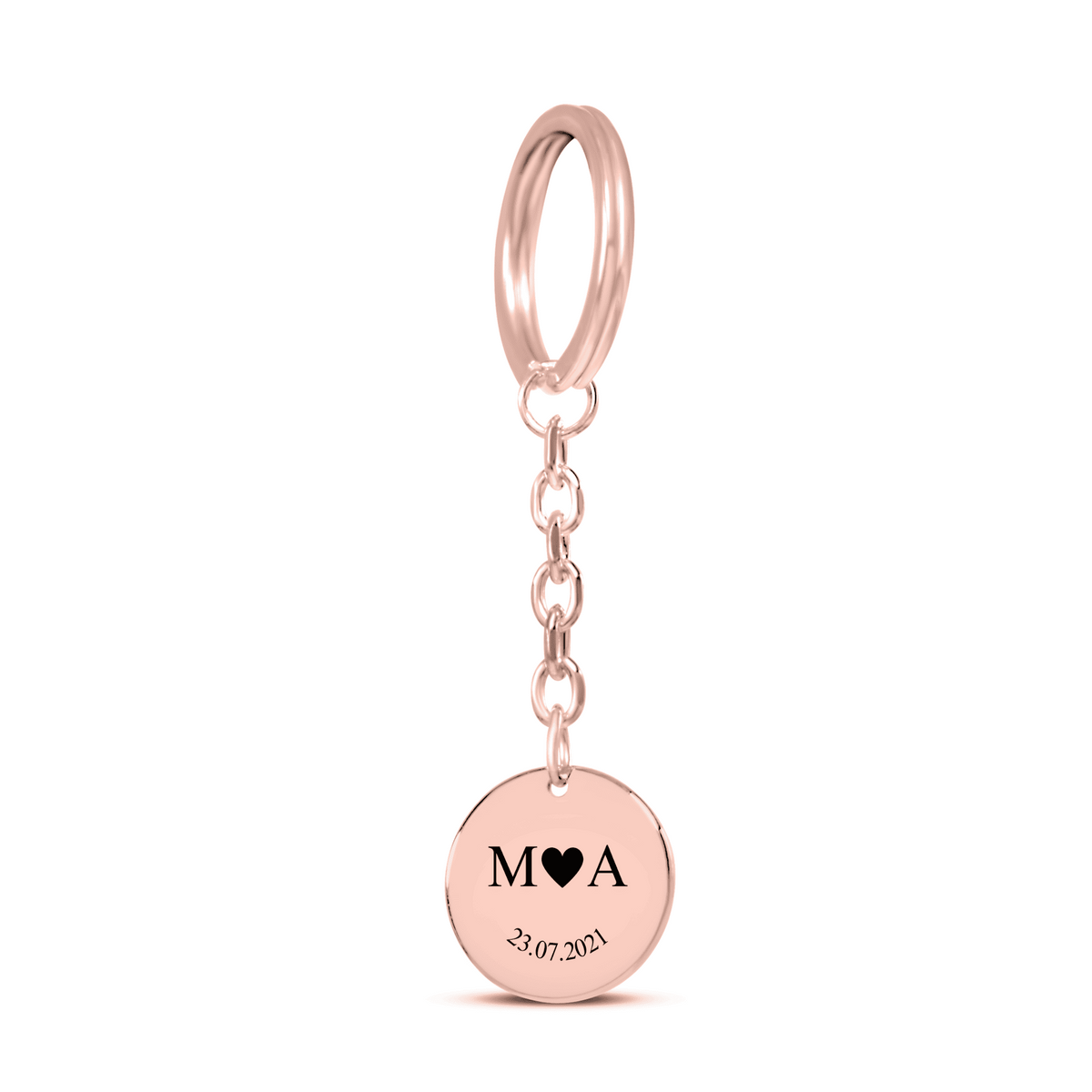 Coin Keychain - Etched In Time Initials