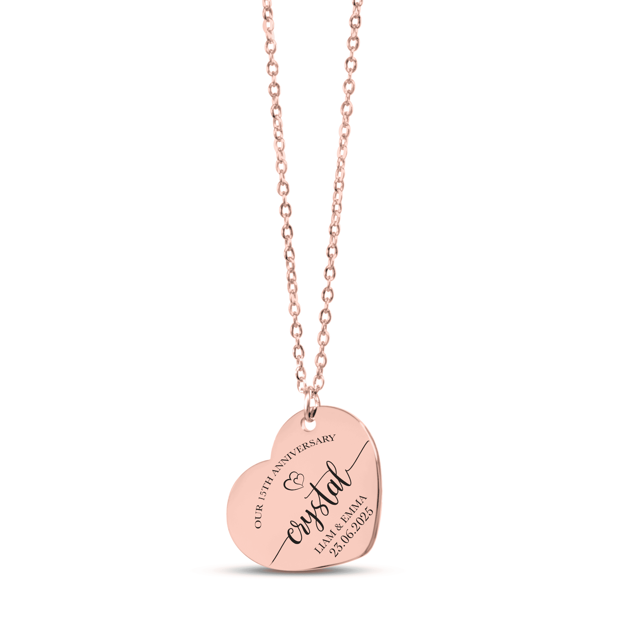 Heart Necklace - 15th Crystal Anniversary