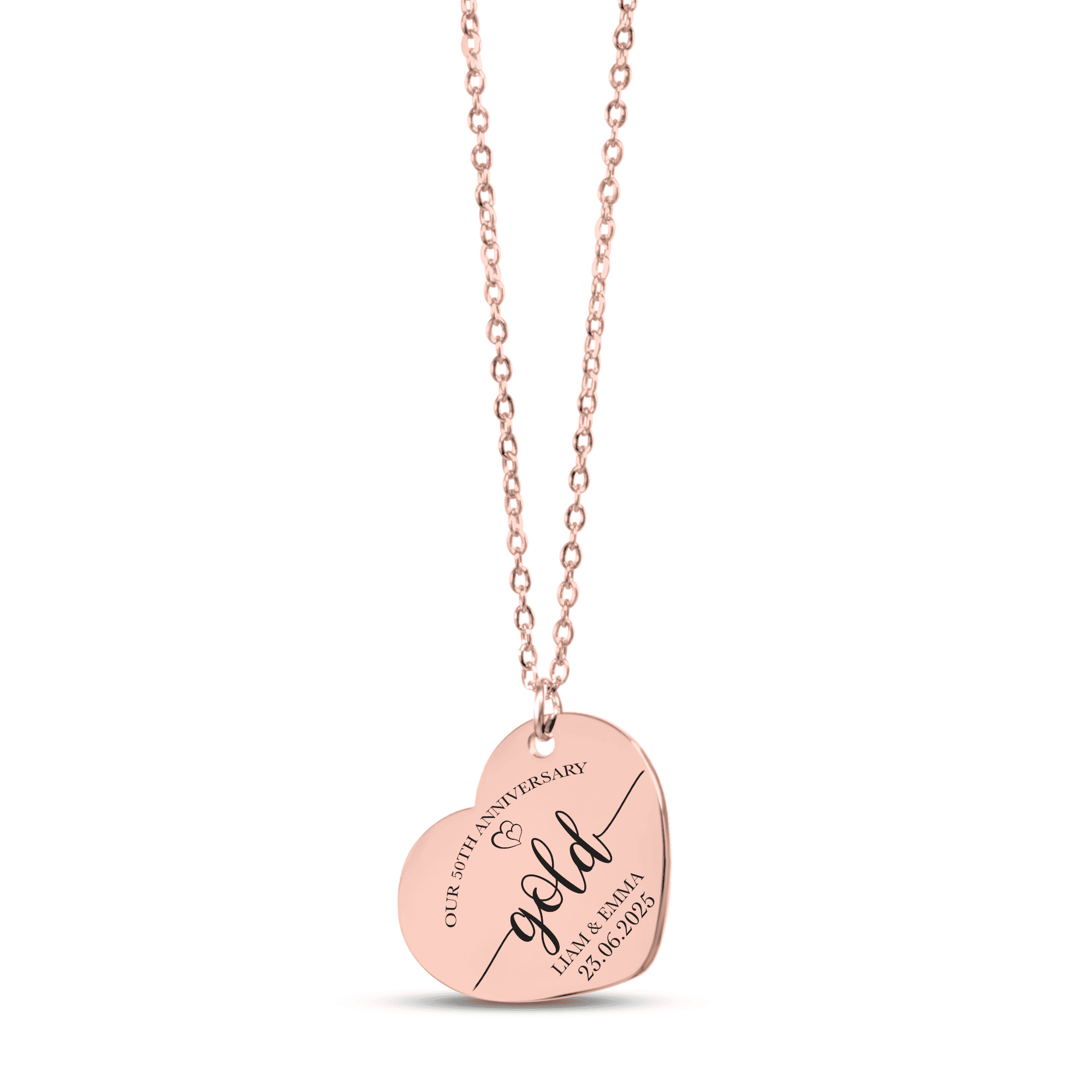 Heart Necklace - 50th Gold Anniversary