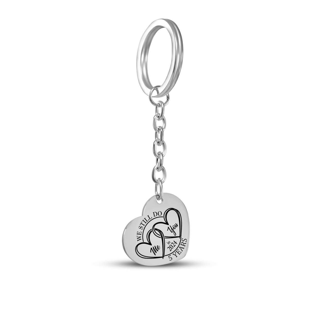 Heart Keychain - 5 Years Anniversaries