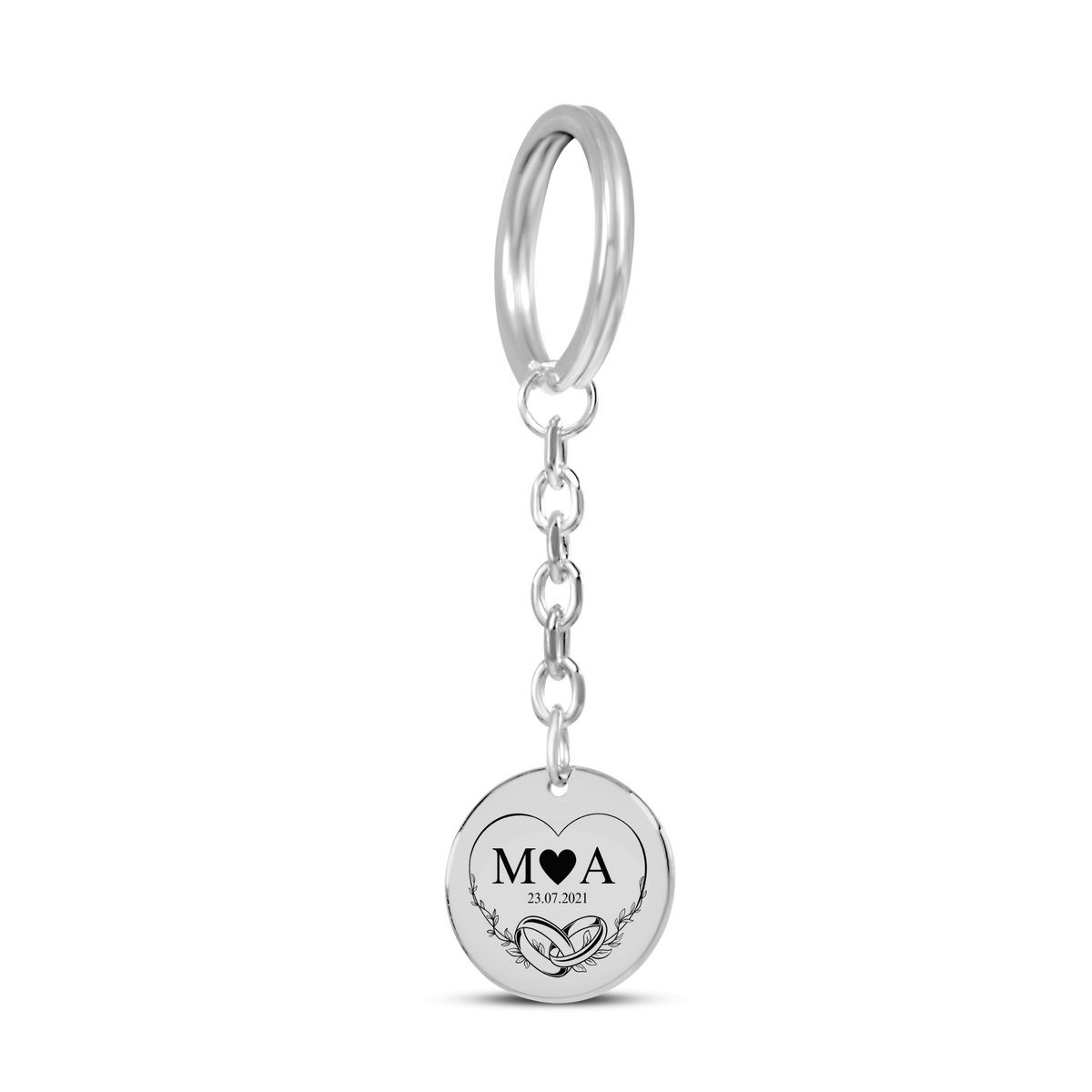 Coin Keychain - Eternal Love Initials