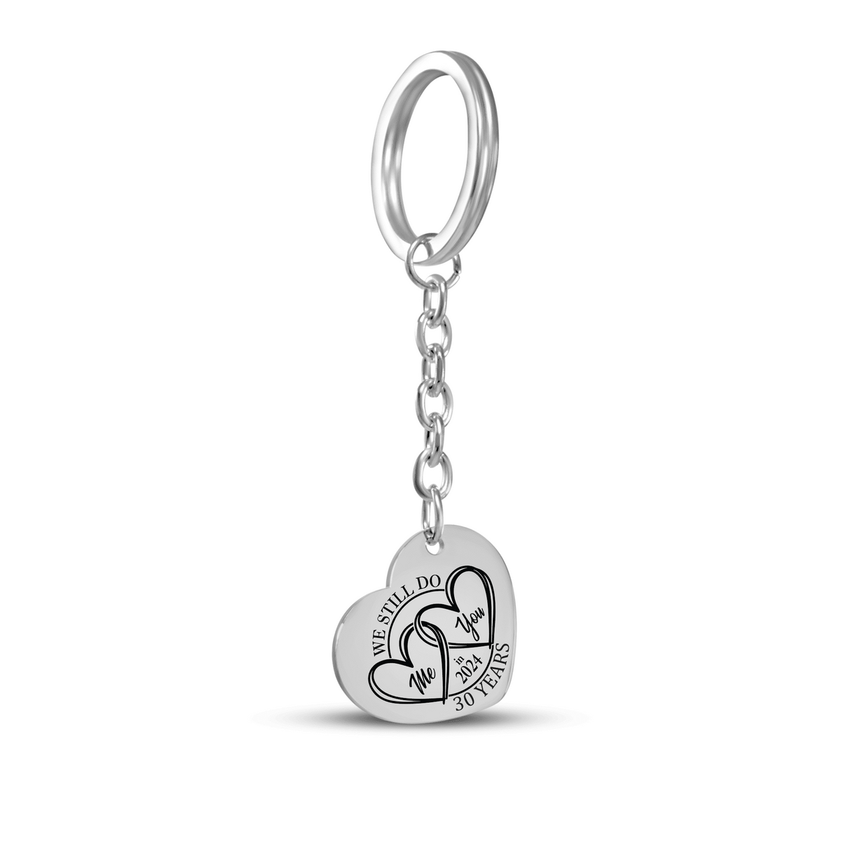 Heart Keychain - 30th Years Anniversary