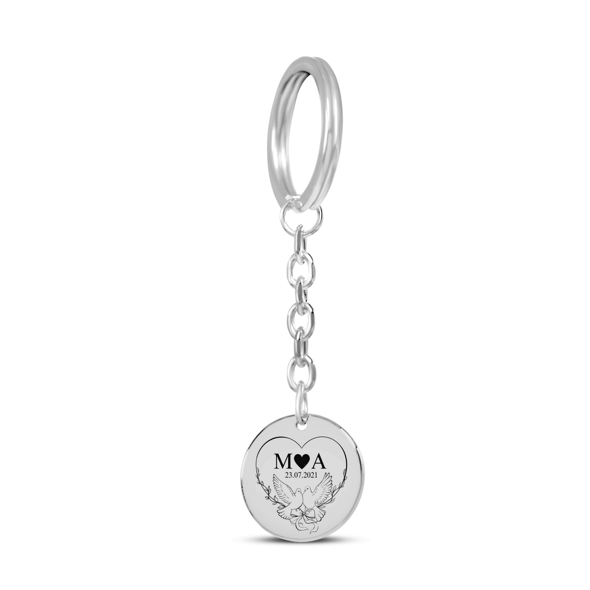 Coin Keychain - Timeless Bond Initials