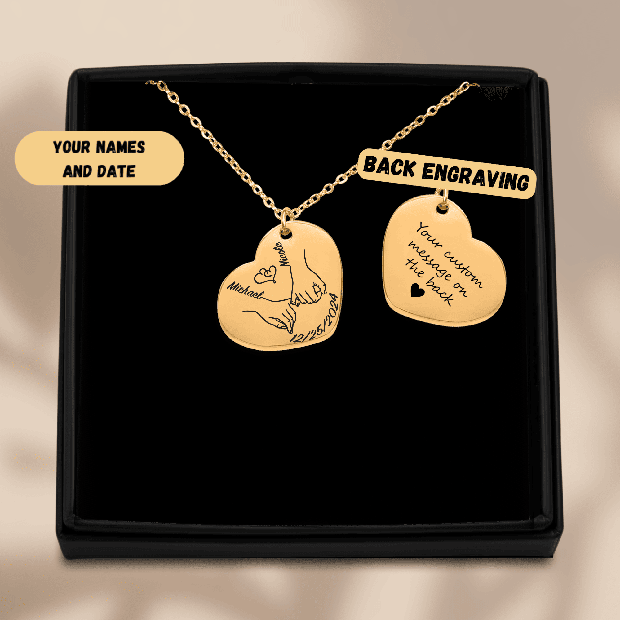 Heart Necklace - Our First Christmas Together