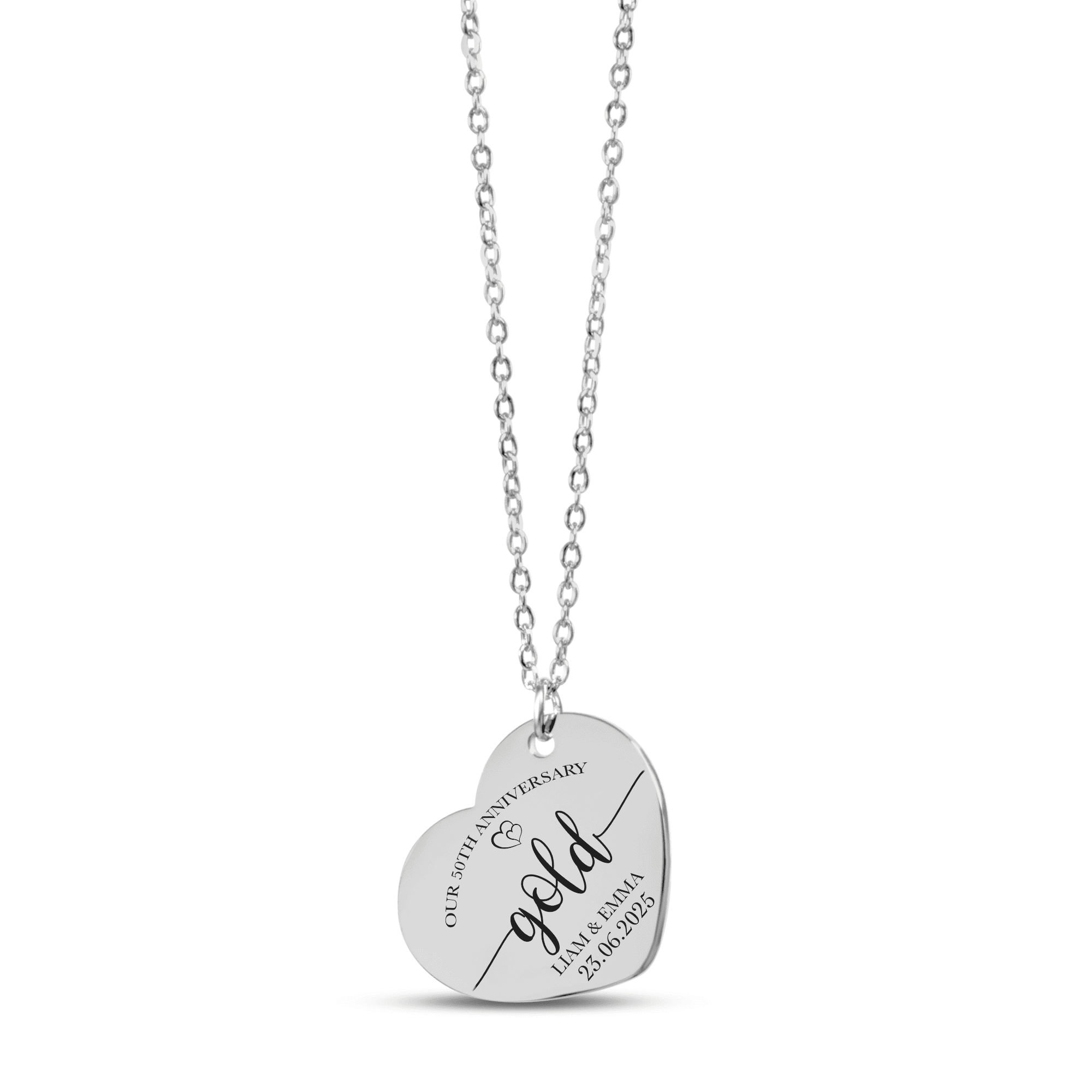 Heart Necklace - 50th Gold Anniversary