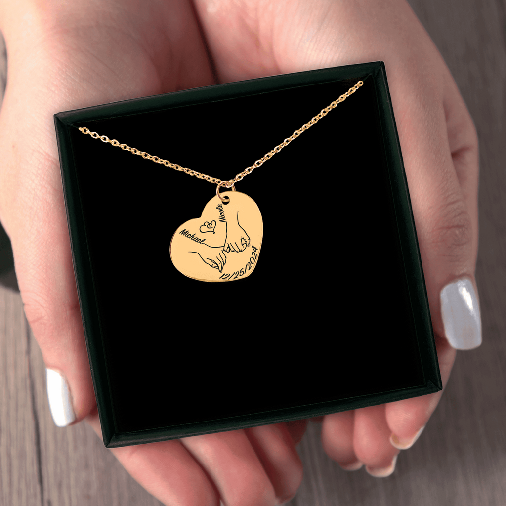 Heart Necklace - Our First Christmas Together