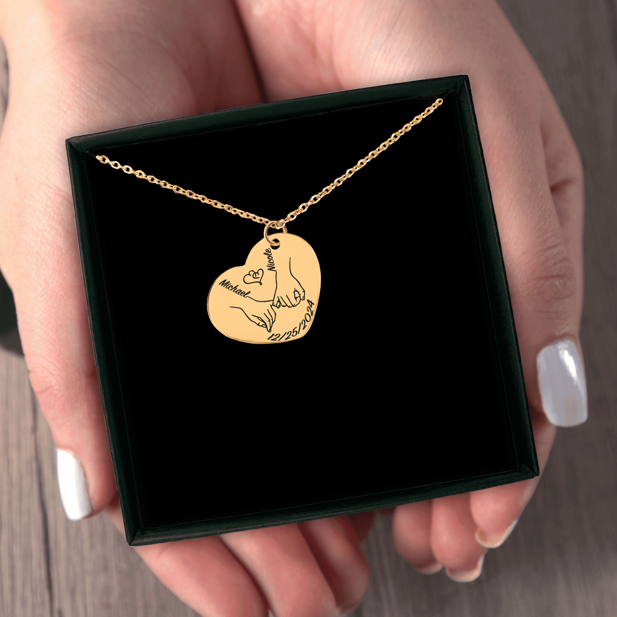 Heart Necklace - Our First Christmas Together