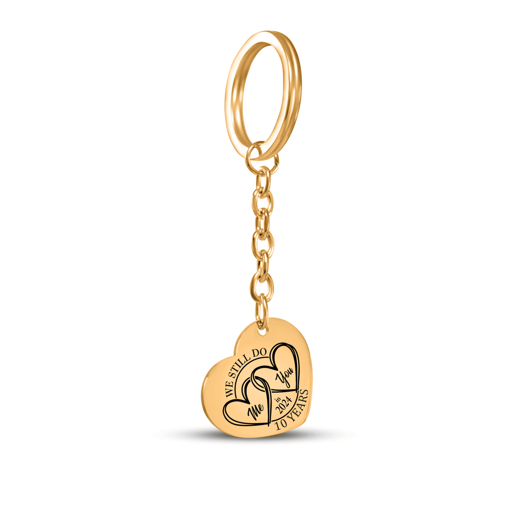 Heart Keychain - 10th Years Anniversaries