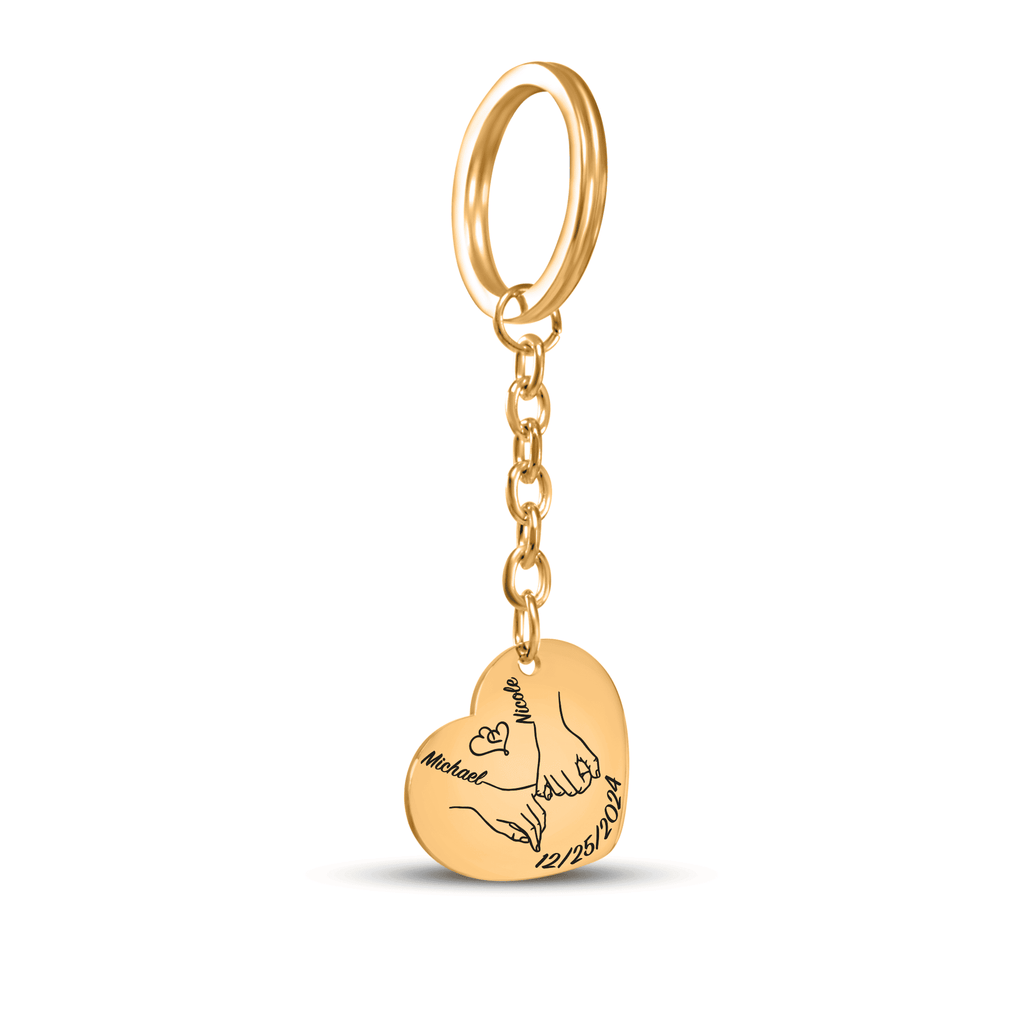 Heart Keychain - Our first christmas together