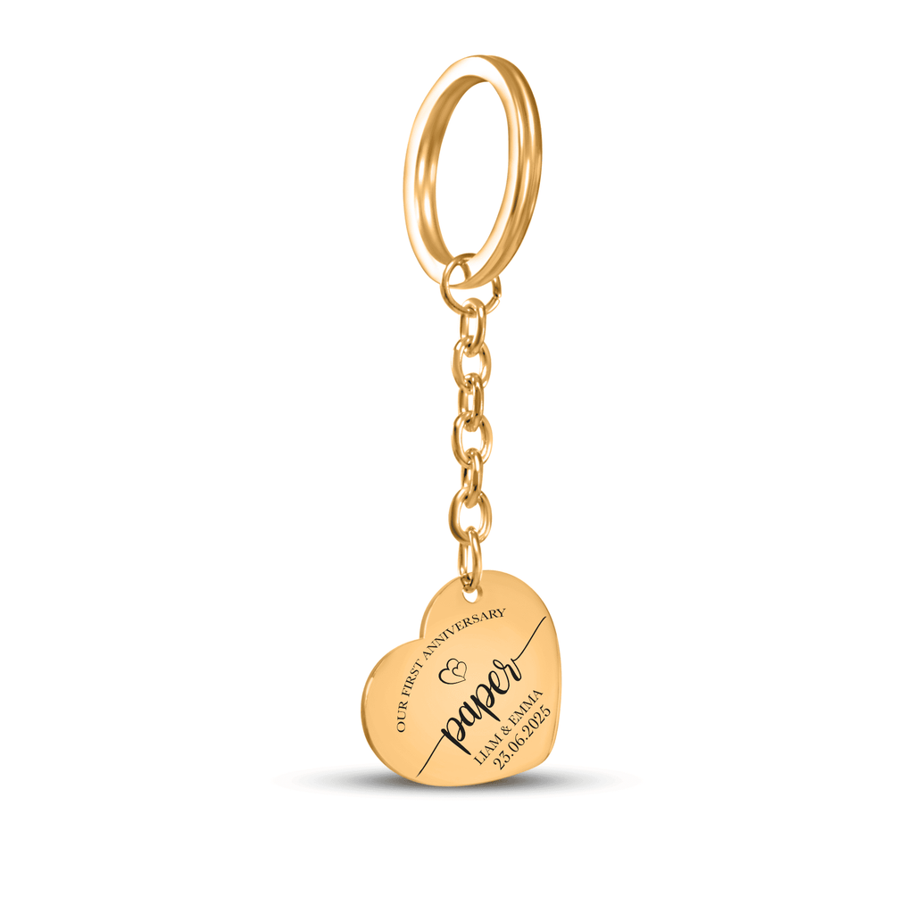 Heart Keychain - 1st Paper Anniversary