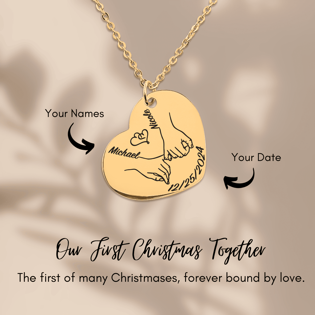 Heart Necklace - Our First Christmas Together