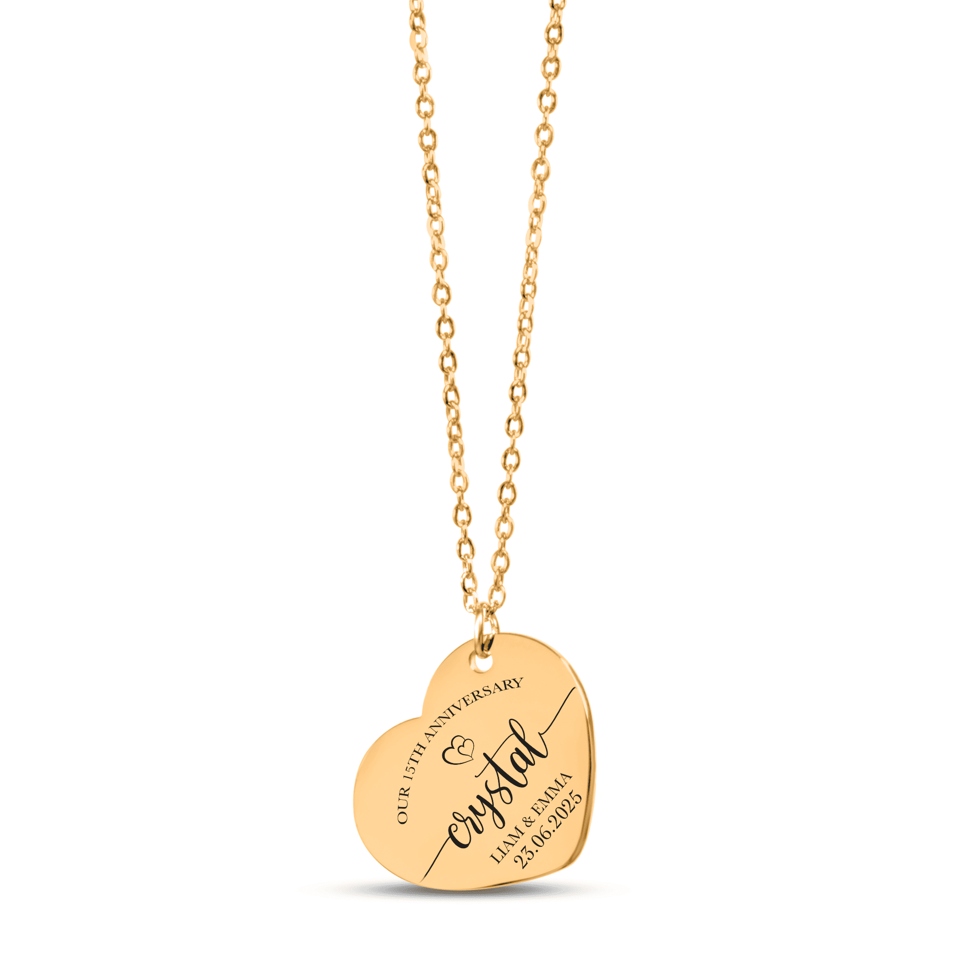 Heart Necklace - 15th Crystal Anniversary