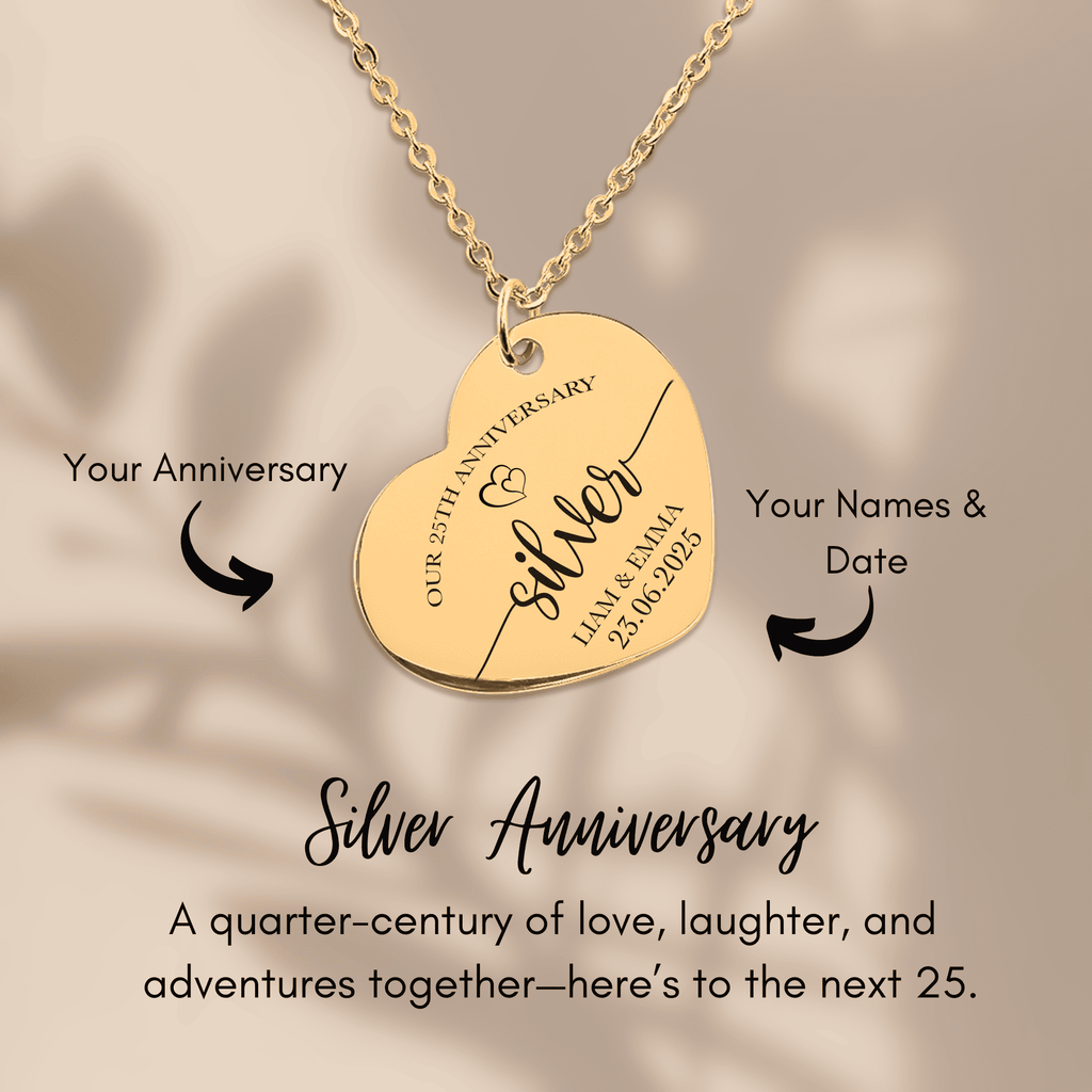 Heart Necklace - 25th Silver Anniversary