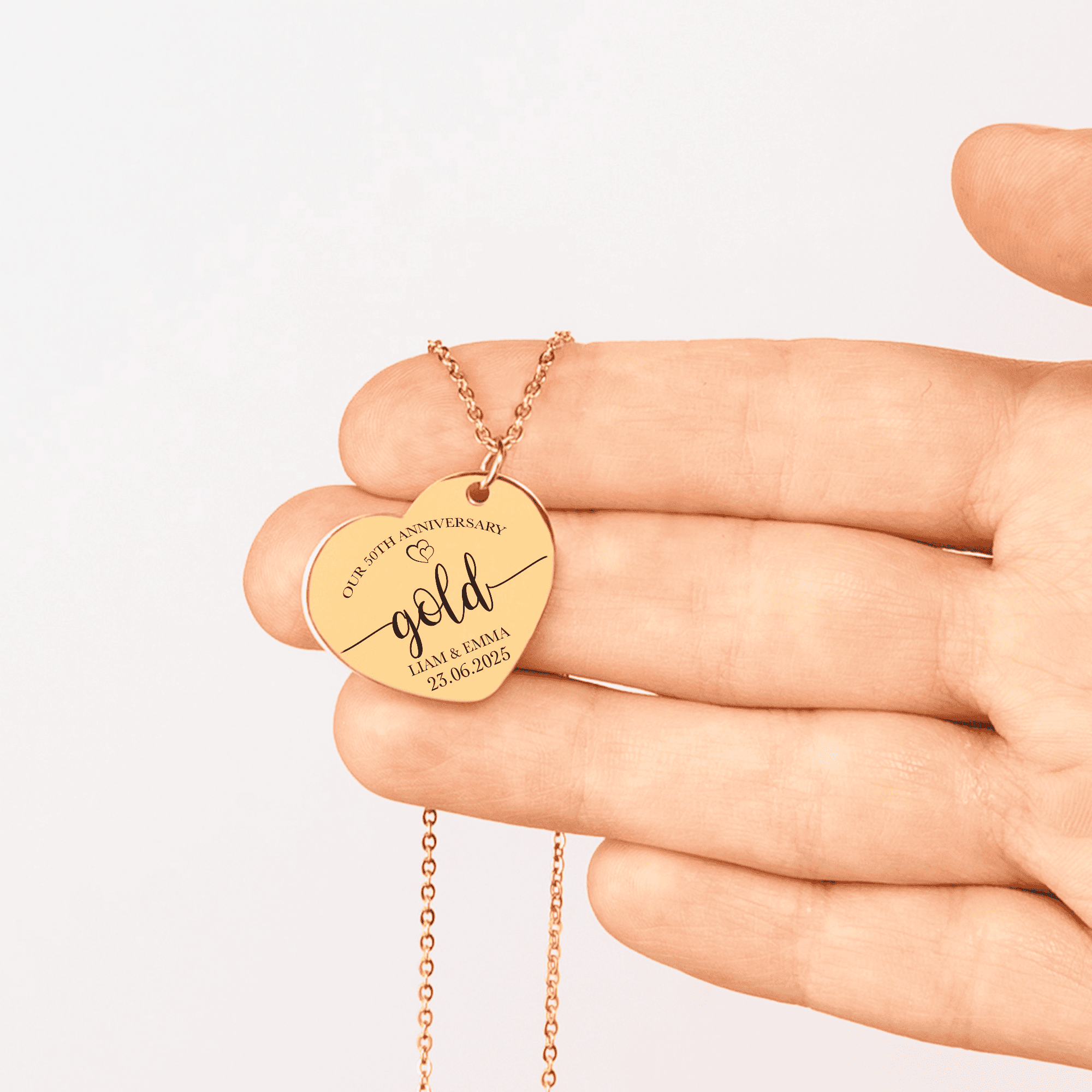 Heart Necklace - 50th Gold Anniversary