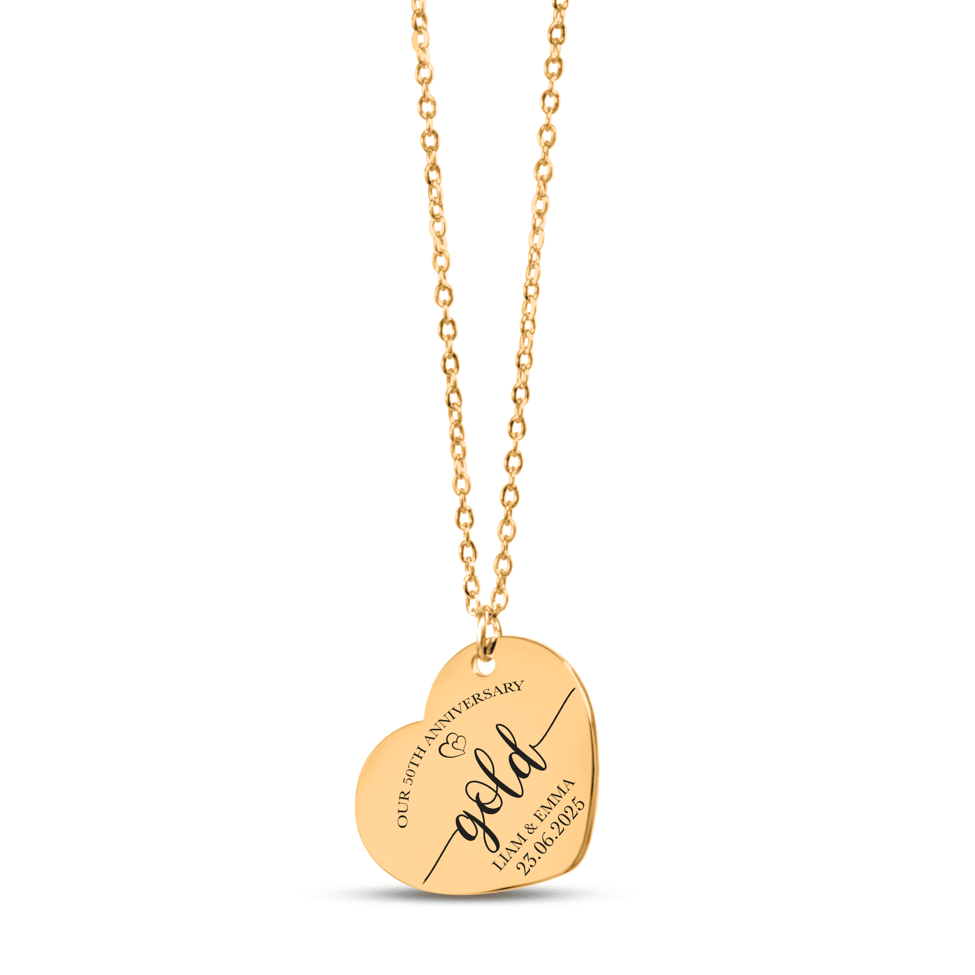 Heart Necklace - 50th Gold Anniversary