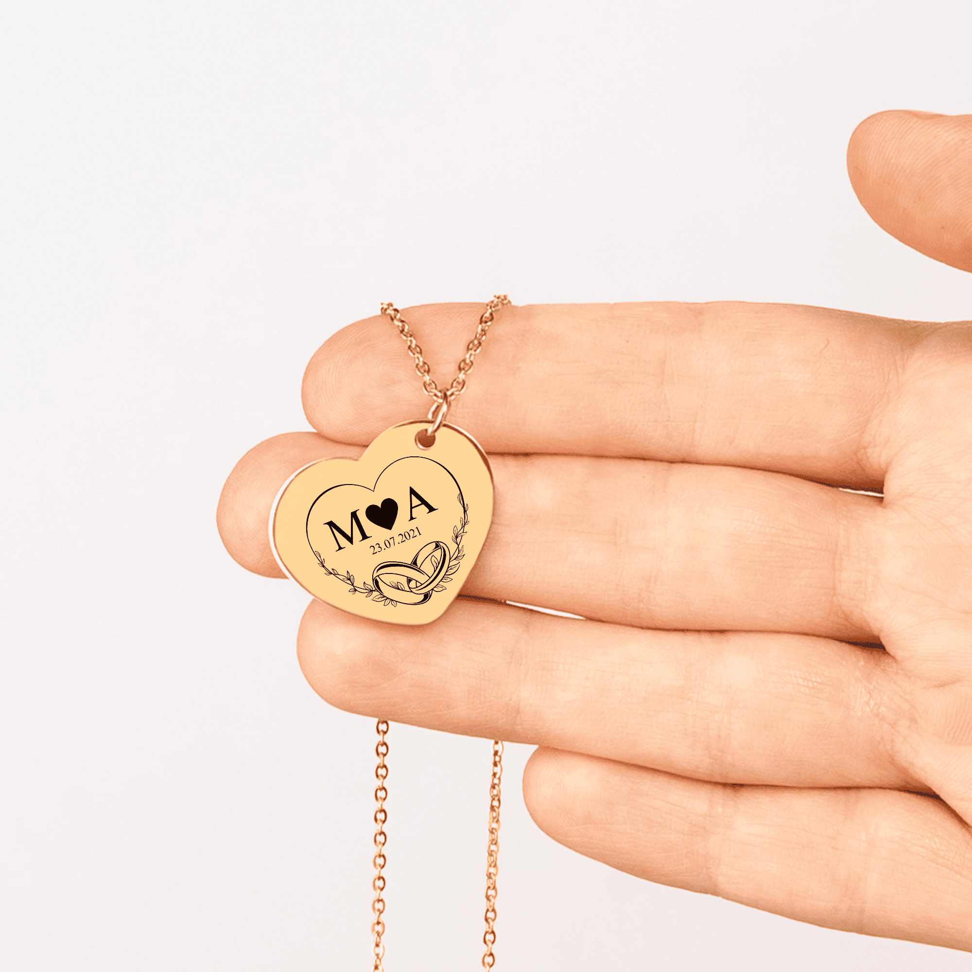 Heart Necklace - Timeless Bond Initials H.N