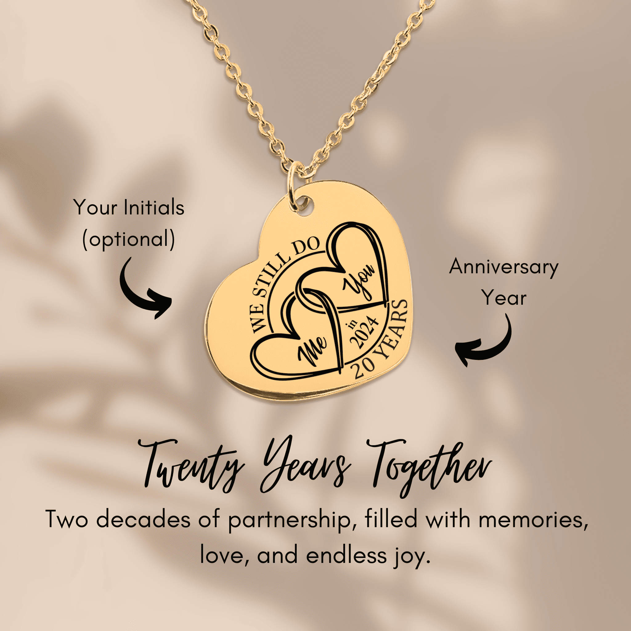 Heart Necklace - 20th Years Anniversary