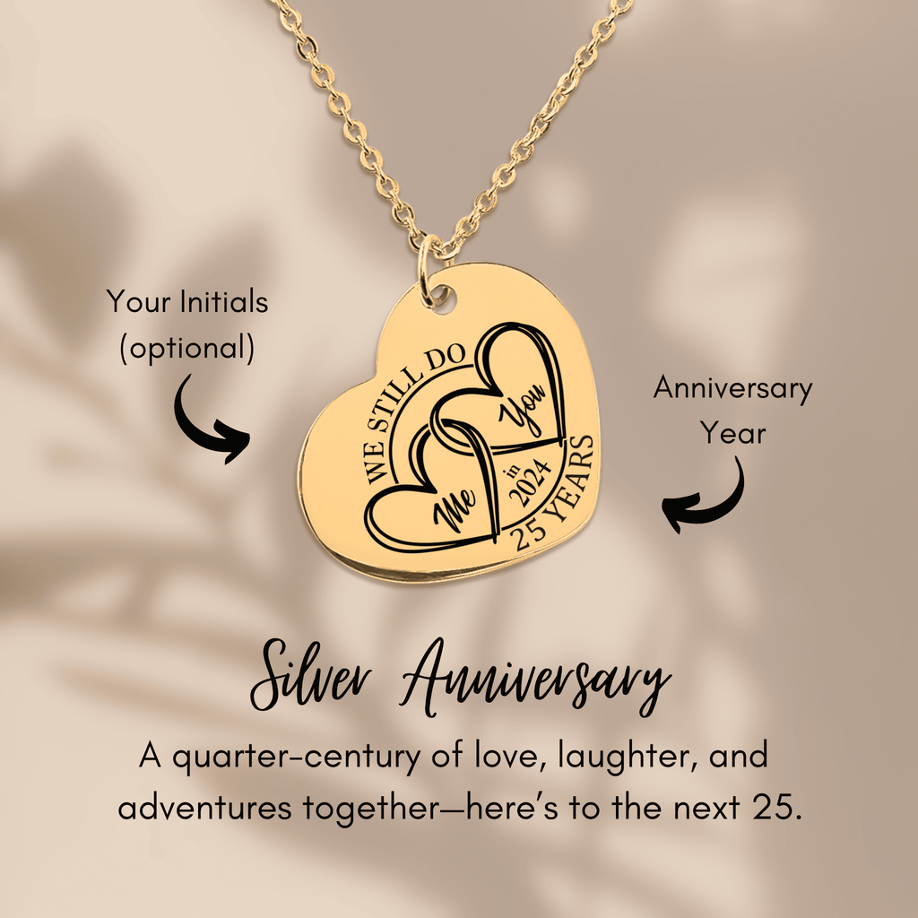 Heart Necklace - 25th Years Anniversary