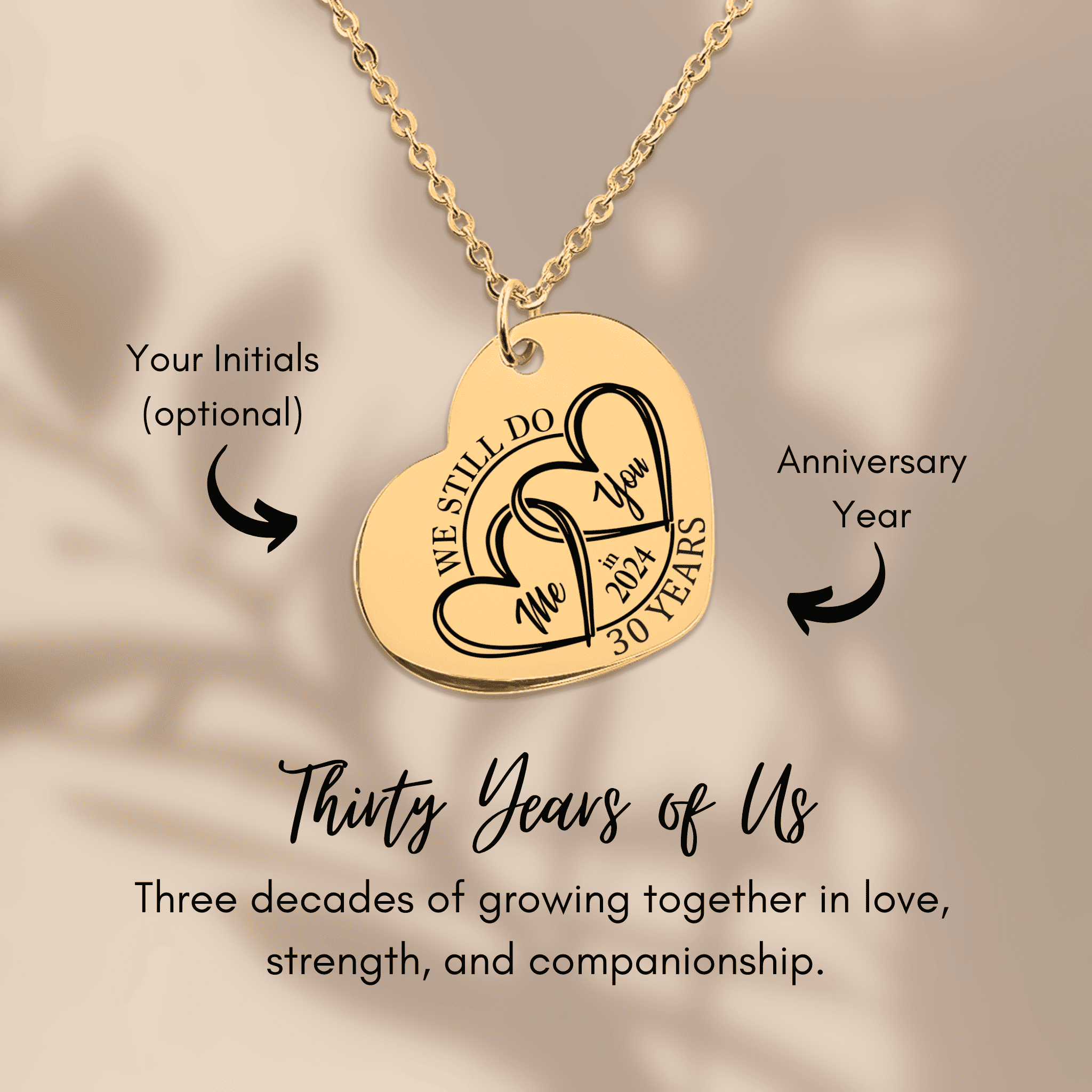 Heart Necklace - 30th Years Anniversary