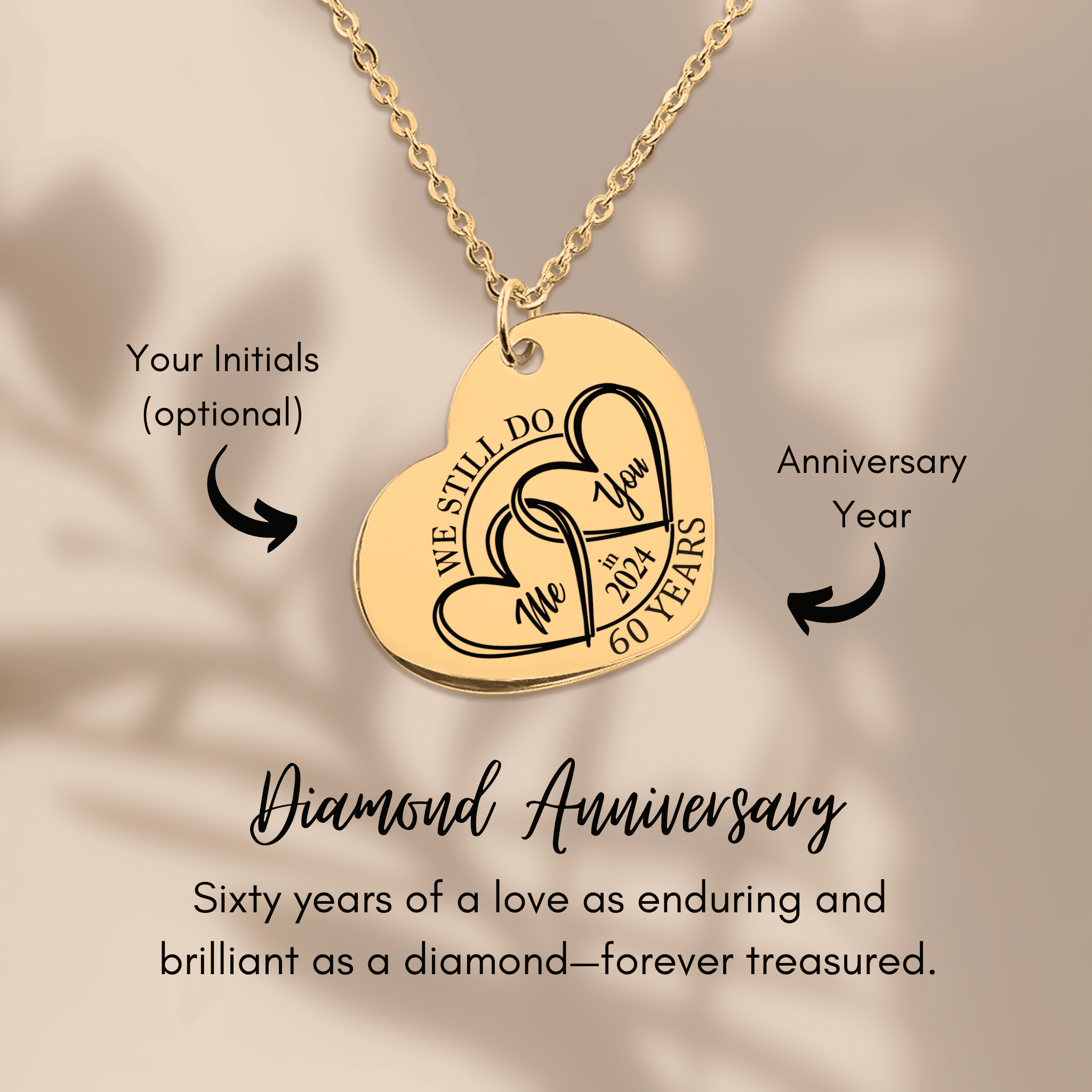 Heart Necklace - 60th Years Anniversary