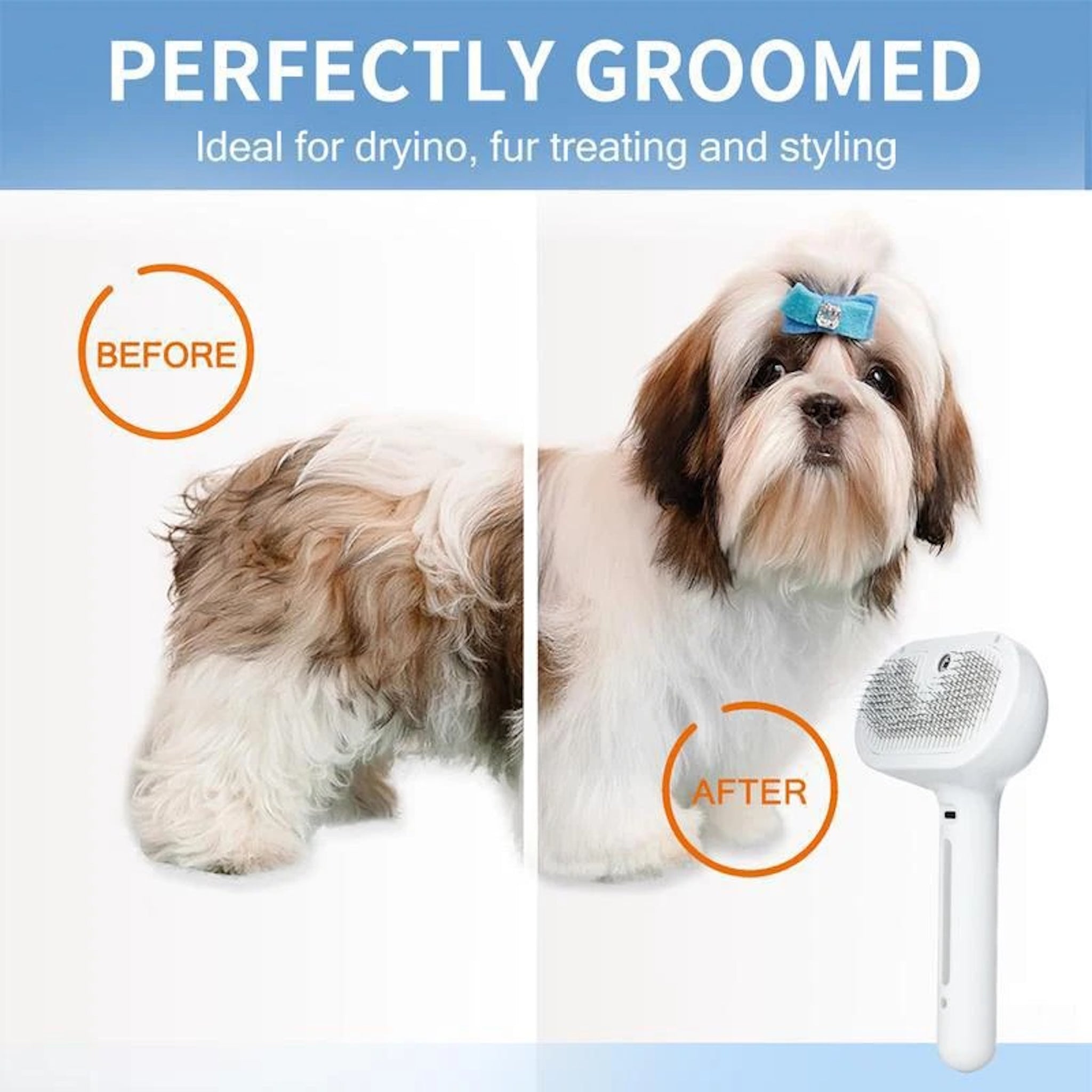 ACZOL™  Nano‑Mist Deshedding Steam Brush — Tangle‑Free Grooming