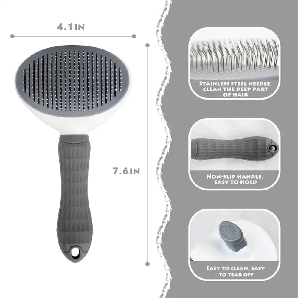 Professional Self-Cleaning Pet Grooming Brush