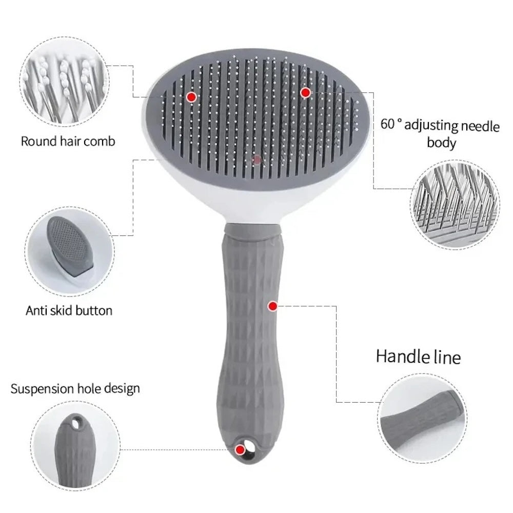 Professional Self-Cleaning Pet Grooming Brush