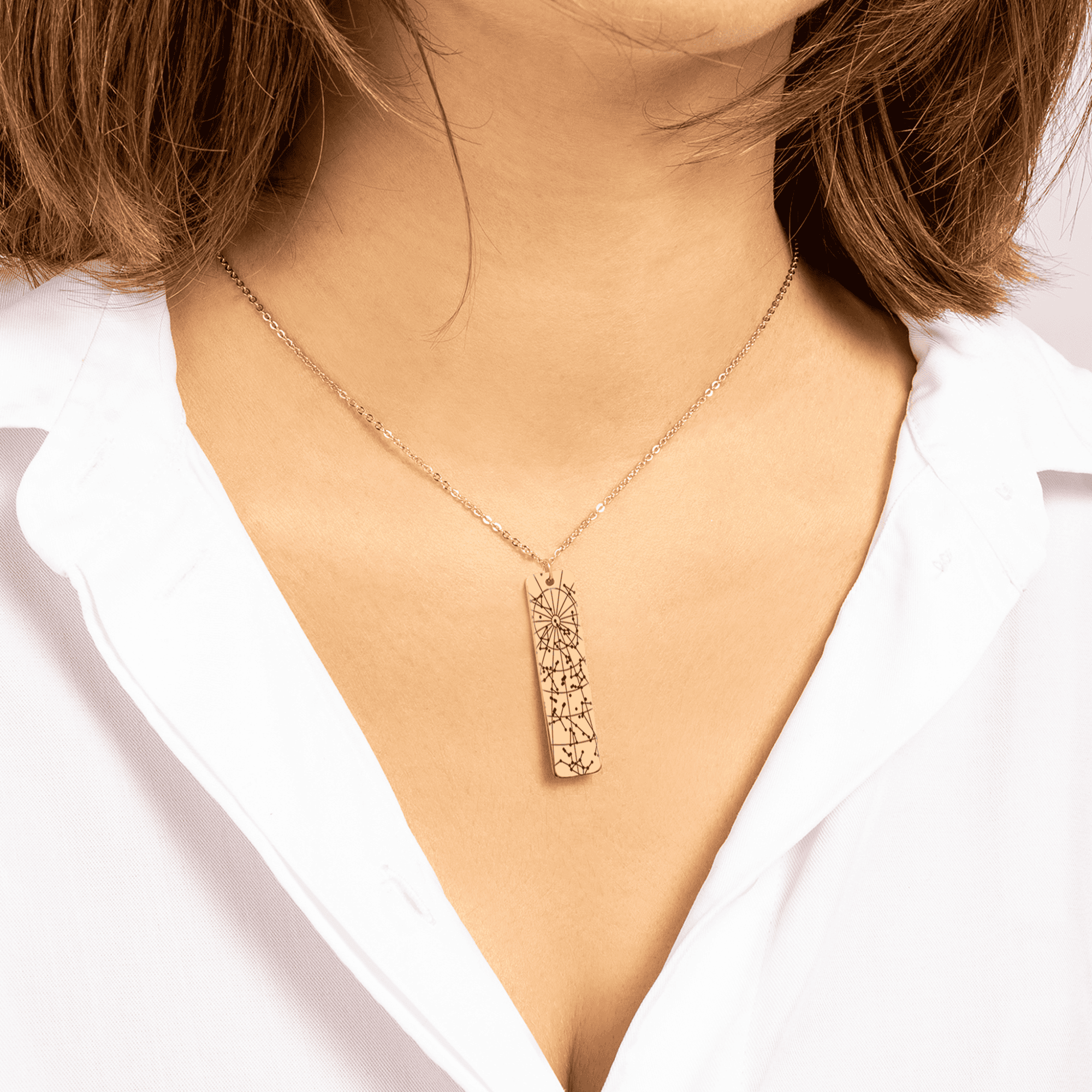 StarMap Vertical Bar Necklace